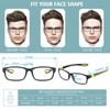 SUNAMOY Wide Reading Glasses For Men Blue Light Blocking Computer
