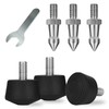 Rigych 6 Pcs Tripod Spike Feet 1/4-20 Thread Rubber Anti-Slip