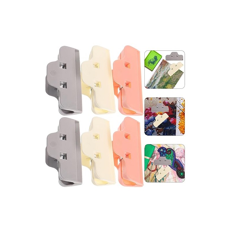 SEWACC 6Pcs Diamond Drawing Tools Clips, Diamond Drawing Fixator Large