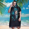 senya Surf Poncho Towel Hooded Beach Towel, Ethnic Wolf with