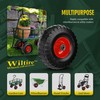 Wiltire (2 Pack) 4.10/3.50-4 Flat Free Tire and Wheel 10-Inch