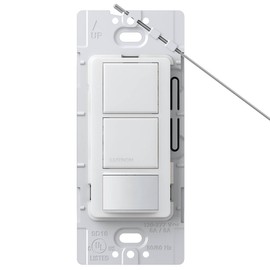 Lutron MS-OPS6-DDV-SW Maestro 6-Amp Single Pole Dual Circuit Occupancy Sensing Switch, Snow