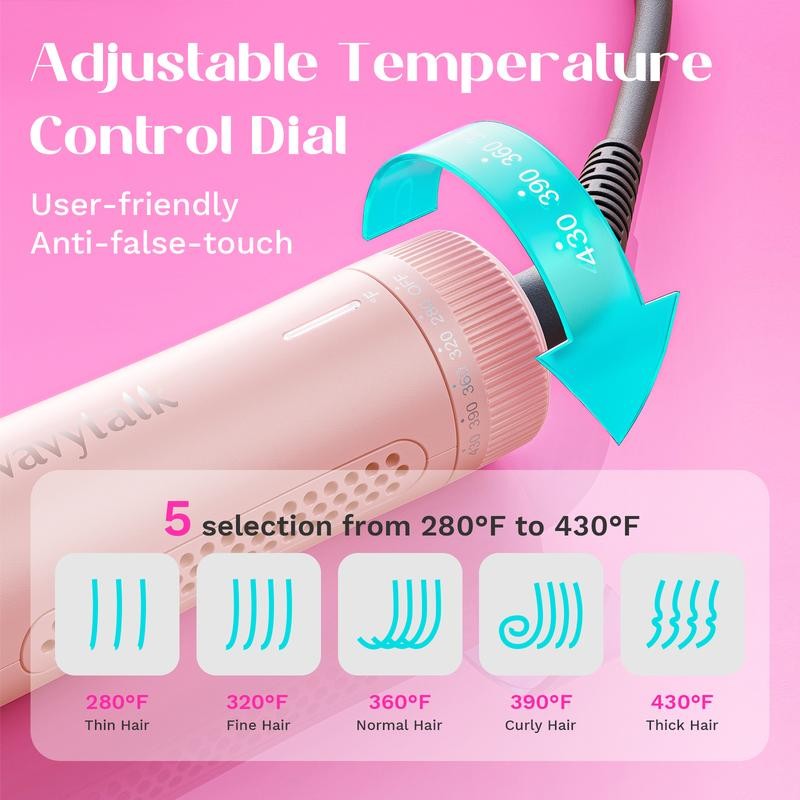 Wavytalk Cool Curl Airflow Styler, 2 in 1 Flat Iron