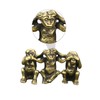 GRIRIW Pure Brass Ornament Office Table Decoration Charming Monkey Model