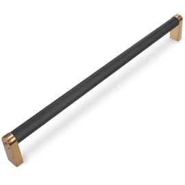 POVEFONK 6 Pack 10 inch(254mm) Matte Black and Champagne Bronze Kitchen Cabinet Handles Cabinet Pulls Black Drawer Pulls Kitchen Cabinet Hardware Kitchen Handles Drawer Pulls Dresser Handles