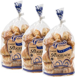 Green's Bakery Kosher Vanilla Rugelach Pastry, 14 oz. - 3 Pack