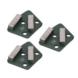 Trapezoid Floor Grinding Pad, Pack of 3 Trapezoid Grinding Shoes Concrete Grinding Disc 2 Long Teeth Green 80# Metal Scraper for Grinder Floor Concrete Paint Floor Aggreesive