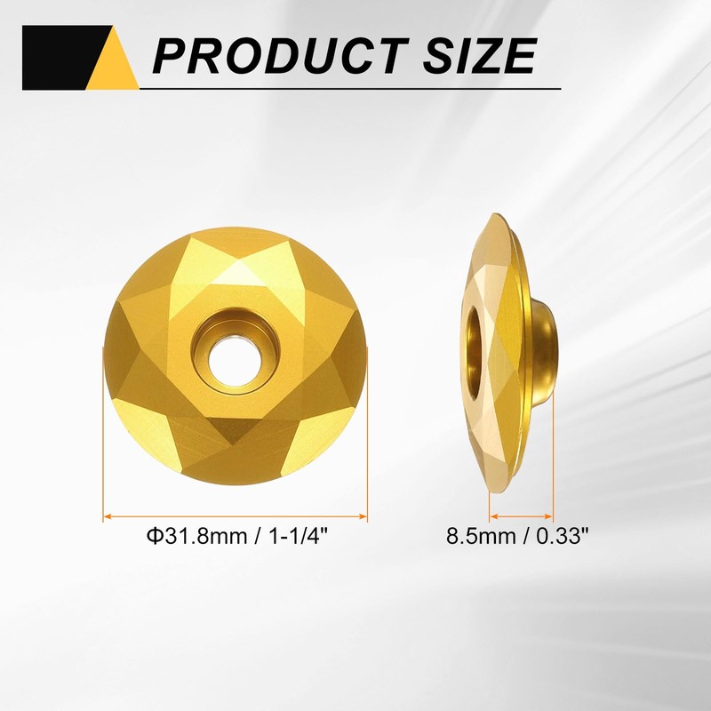 sourcing map 1 1/4" OD Bicycle Headset Stem Top Cap