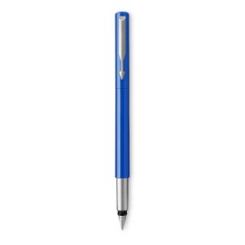 Parker Vector Fountain Pen | Blue with Chrome Trim | Fine Nib | Blue Ink | Gift Box