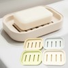 Simple modern washable soap dish pastel square Pedestal light beige 13ea