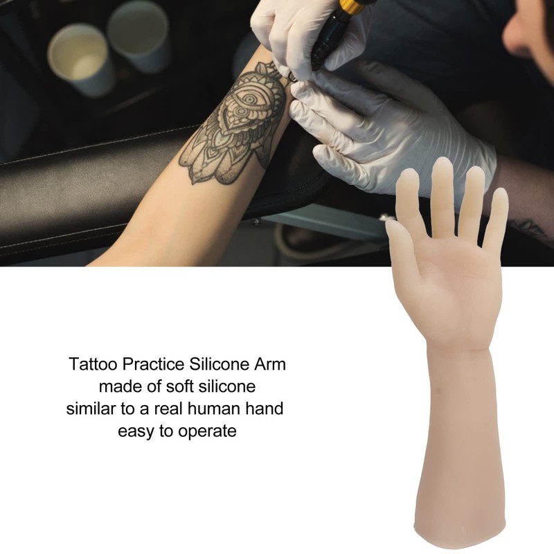 Practice Silicone Arm, Silicone Practice Hand, Realistic Displaying Soft Simulation