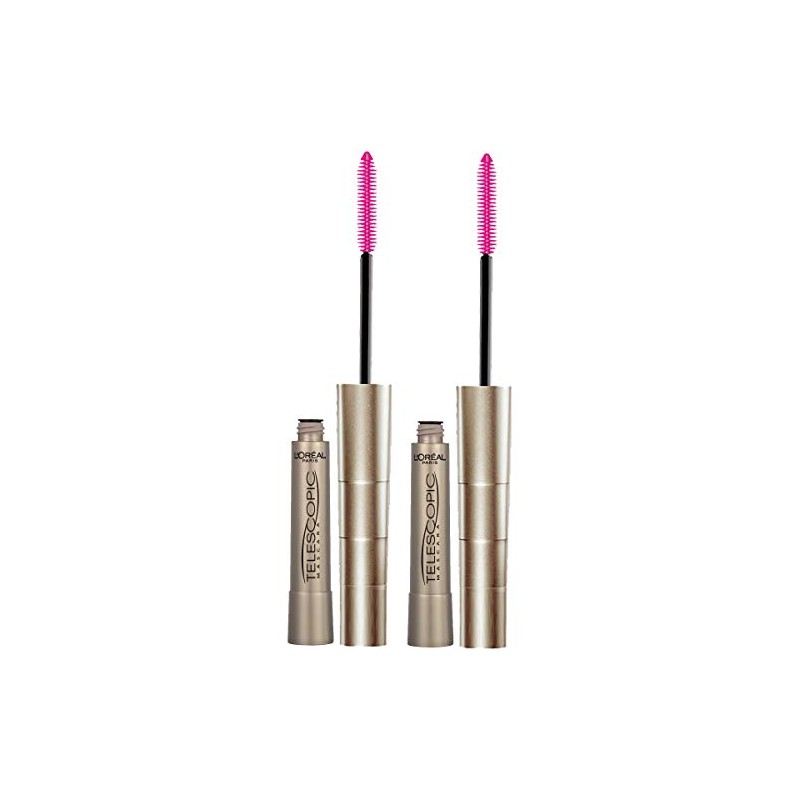 L'oréal Paris Makeup Telescopic Original Lengthening Mascara, Black, 2Count