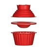 Premier Housewares Giant Cupcake Mould, 3-Pieces - Red, H18 x