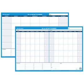 AT-A-GLANCE Wall Planner / Calendar, Undated, Erasable, 30/60-Day, 36 x 24, White/Blue (PM233-28)