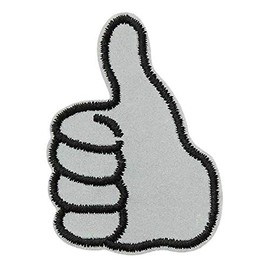 Mono Quick 0690 x reflective stickers, iron-on patches, reflective, reflector patch – way to school (06902 – reflex thumb).