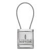 Lincoln Nautilus Satin Chrome Cable Key Ring (Silver)