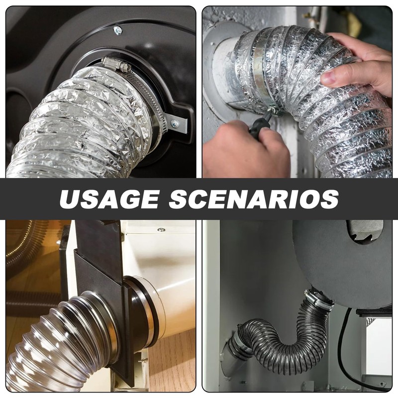 2 Pieces Exhaust Hose 75 mm Kit, Ventilation Pipe with