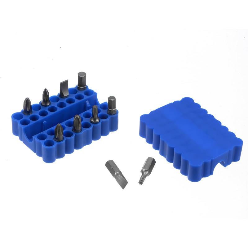 HARFINGTON 4pcs Screwdriver Bit Holder Organizer 64x45x16mm 32 Holes Hex