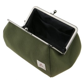 watona Canvas Purse 5 Inch Slim Cosmetic Pouch (Slim) 50s (Olive Green)