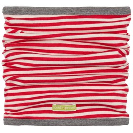 loud + proud Unisex Children's Reversible GOTS Certified Tube Scarf, Tomato