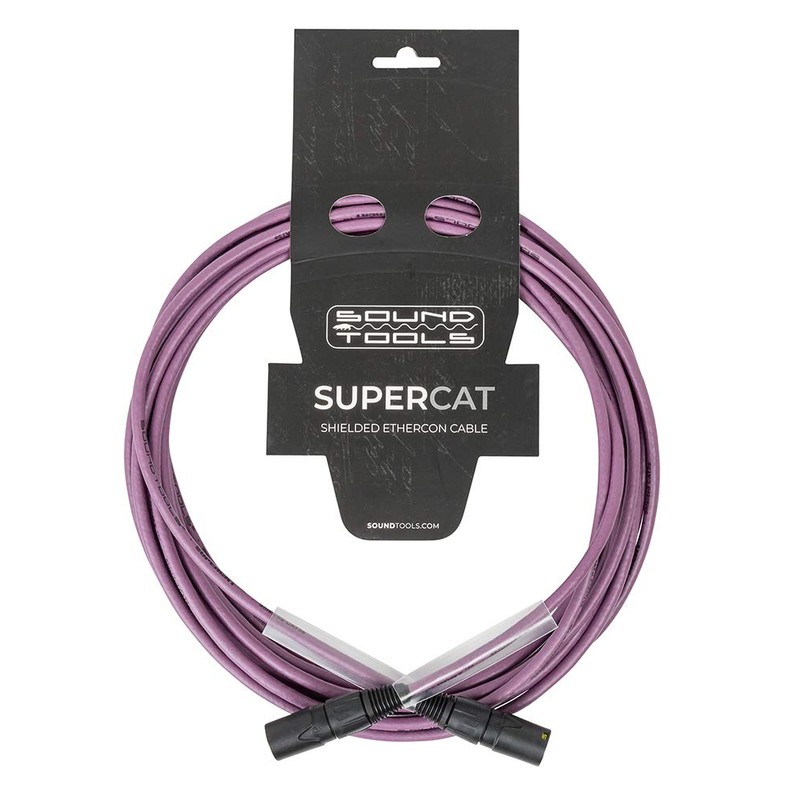 SoundTools SuperCAT Professional Grade Shielded CAT5e etherCON Cable, Flexible Polyurethane