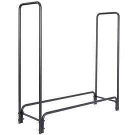 LEMY 4ft Firewood Rack Outdoor Heavy Duty Wood Stacker Log Rack Firewood Holder for Patio Deck Metal Kindling Logs Storage Stand for Indoor Outdoor Fireplace Tool Without Cover