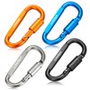 Lixada 9 Pack Aluminum Alloy D-ring Locking Carabiner Clip Set
