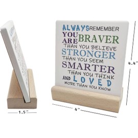 Polilike The Earth Has Music Table Sign Home Decor Rustic Bird Spring Ceramic Table Sign Plaque Desk Decor Block Plaque for Wall Tabletop Desk Home Decoration Bird Lover Gift