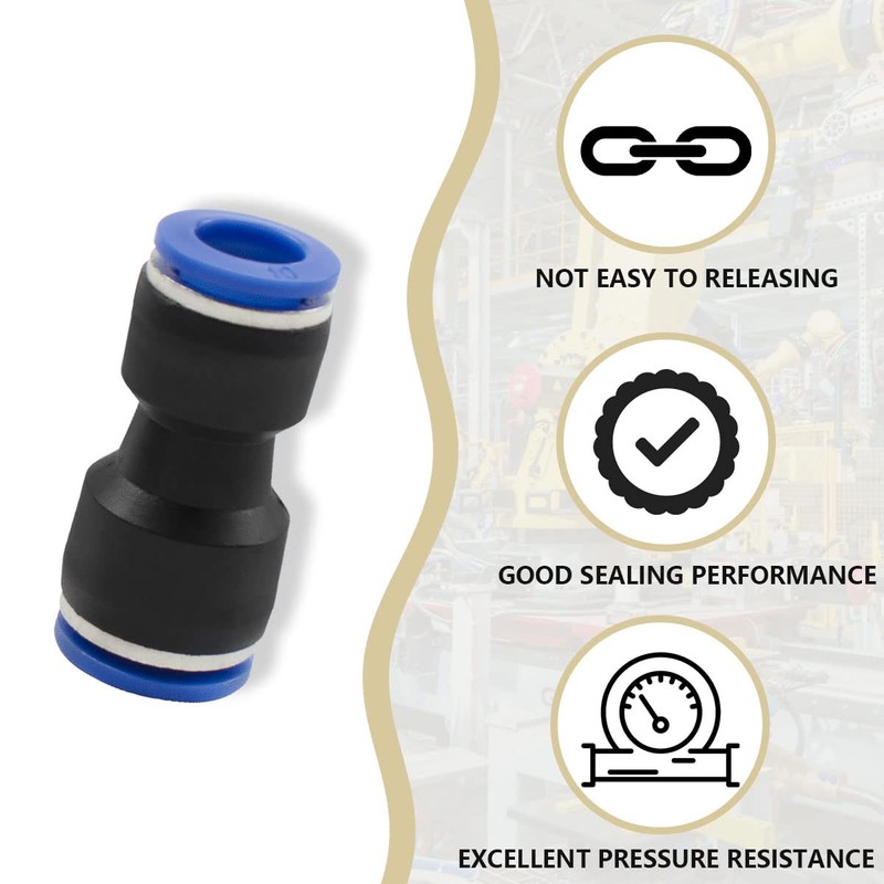 Bwintech 12 Pcs 10mm to 12mm Pneumatic Straight Reducing Push