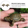 CAXUSD 4pcs Miniature Turtle Figurines Resin Turtle Decor for Garden
