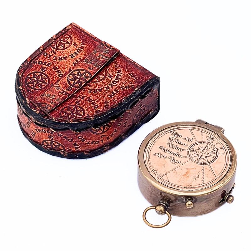 Antique Maritime NOT All Those Who Wander are Lost Copper