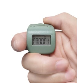 Arvakr - Contador de dedos silencioso, recargable, 6 canales, digital, Tasbih Tally Clicker con LED para oración para hacer punto deportivo, regalo verde