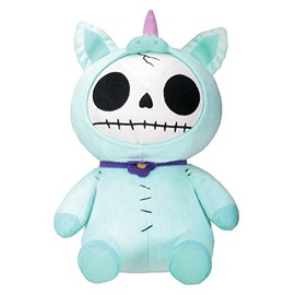 SUMMIT COLLECTION Furrybones Teal Unicorn Unie Wearing Purple Daisy Collar Plush Doll