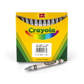 Crayola Metallic Silver Crayons, Bulk Crayons, 12 Count