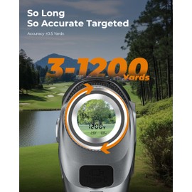 Golf Laser Rangefinder with Slope, CIGMAN 850/1200 Yards Rechargeable Golf Range Finder Magnetic, Continuous Scan for Hunt, High-Precision LCD/OLED Screen Flag Pole Lock Vibration, 7X Magnification