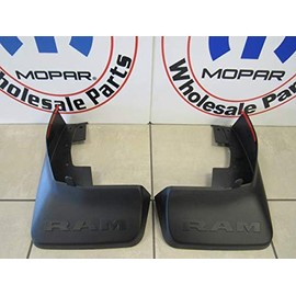 Mopar 2019 RAM 1500 Rear Molded Splash Guard Mud Flaps W/O Fender Flares New OEM