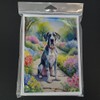 Caroline's Treasures Great Dane Spring Path Greeting Cards Pack of