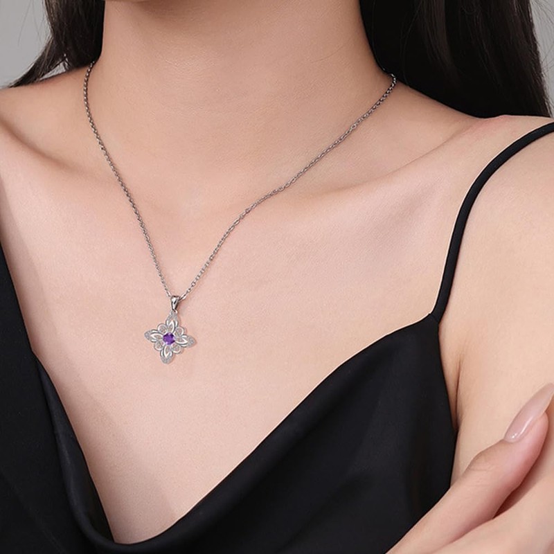 Pregeckit Original Witch Knot Necklace Wicca Witchcraft Necklace with Purple