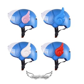 Motorcycle helmet angel wing sticker emblem devil horn helmet / 오토바이 헬멧 천사날개 스티커 엠블럼 악마뿔 헬멧
