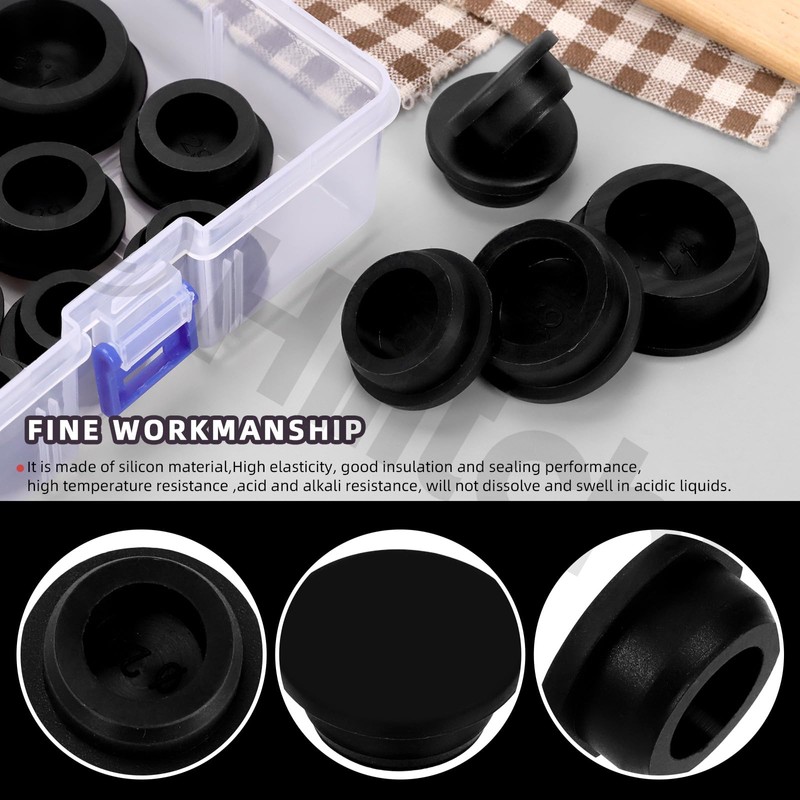 Hilitchi 16Pcs 5Sizes High Temp Silicone Plug Assortment Kit: 26MM,