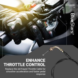 BlueStars 78-inch Throttle Cable - for GY6 50cc 80cc 125cc 150cc Tao Tao BWS Lancer Thunder Future Champion Ice Bear Jonway Roketa Wolf RX50 Wildfire Vespa Buggy Dazon Dongfang Scooter Moped Go Kart