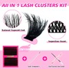 PURELEOR Individual Cluster Lashes Kit Lash Extensions Set DIY Multiple