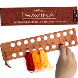 Savina Embroidery Floss Organizer, 20-Hole Cross Stitch Thread Holder Storage Tool, Accessory for Cotton Thread Craft DIY Sewing Storage.