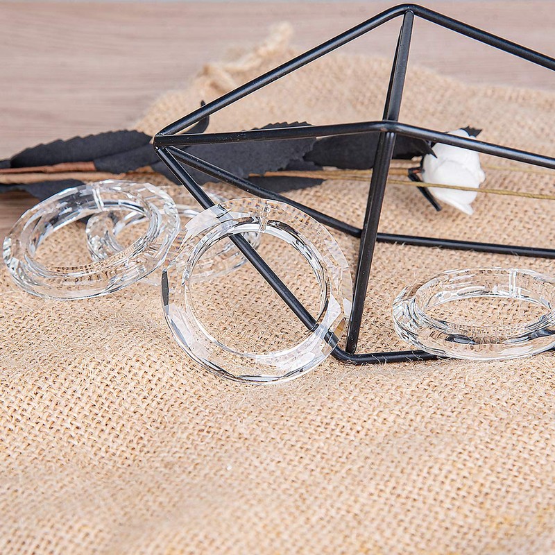 longsheng 20 pcs Crystal Prisms Chandelier Drop Parts with Rings