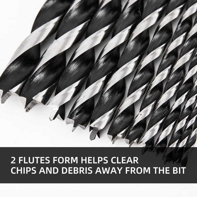 Extra Long 12inches Brad Point Wood Drill Bit Set (12
