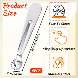 YBEATY 6 Pcs Tomato Stem Corer Strawberry Pitter Baller Practical Stainless Steel Huller Kitchen Tool Fruit Vegetable Stem Remover
