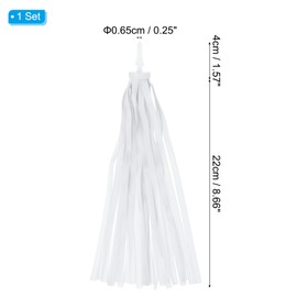 PATIKIL Bike Streamers, Colorful Scooter Handlebar Tassels Grips Ribbon Accessories Decorations for Girls Bicycle Tricycle Handles, White