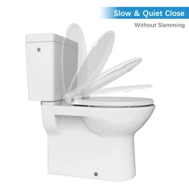Toilet Seat, Round Toilet Seat with Toddler Seat Built in, Potty Training Toilet Seat Round Fits Both Adult and Child, with Slow Close and Magnets- Round 2 Packs