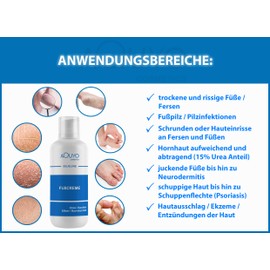 Blueline Foot Cream for Calluses and Athlete's Foot (500 ml) | Cream for Dry, Cracked Feet and Inflammation of the Skin | Foot Cream with 15% Urea | Foot Care for Treating Cracks