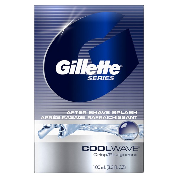 The Gillette Series Aftershave Splash, Cool Wave, 3.3 Fl Oz Bottle (Pack of 6)